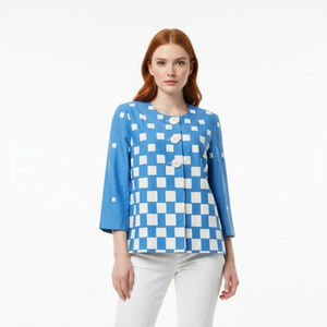 Russell Kemp Blue Checkered Blazer - Medium